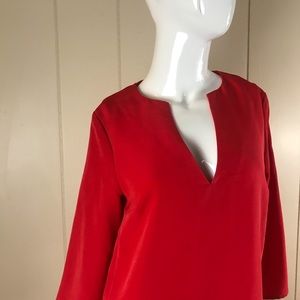 Silk like red mini dress